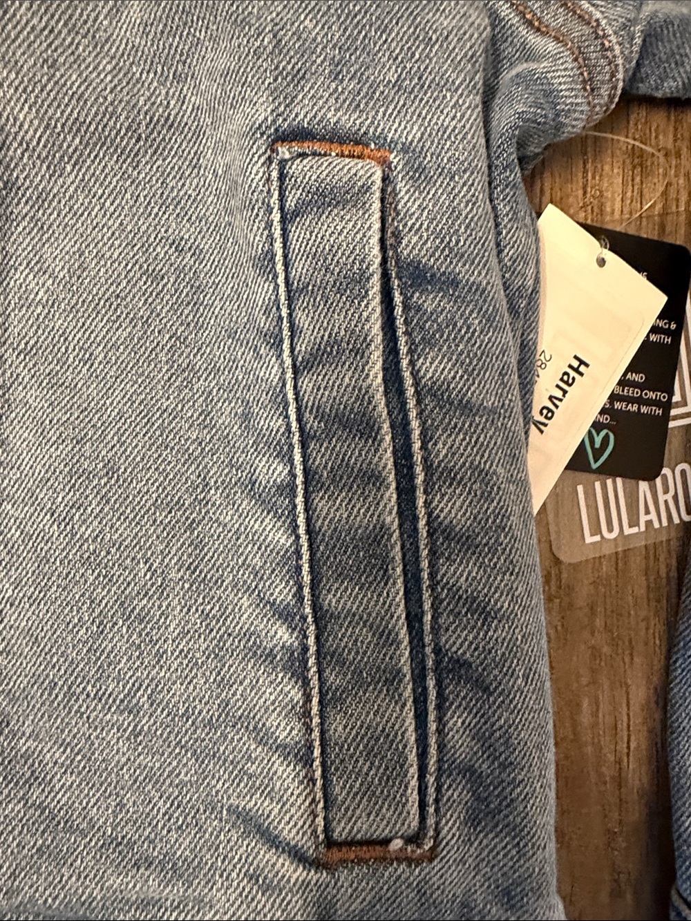 LuLaRoe Light Blue Denim Jean Jacket NWT Medium - Picture 5 of 12